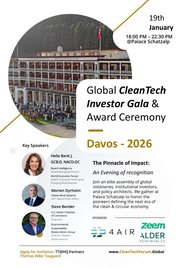 First page of the Davos 2026 gala programme